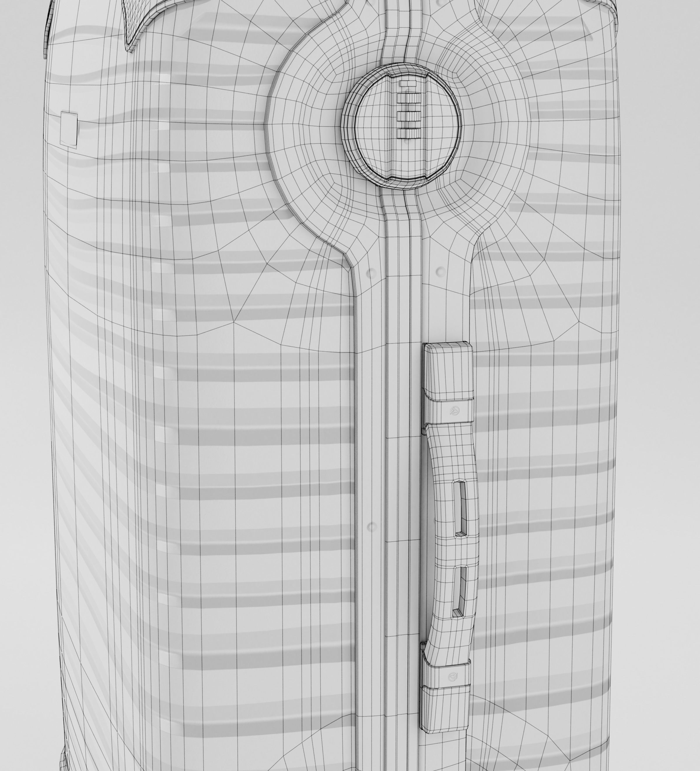 Modern Travel Suitcase Low-poly 3D model_17