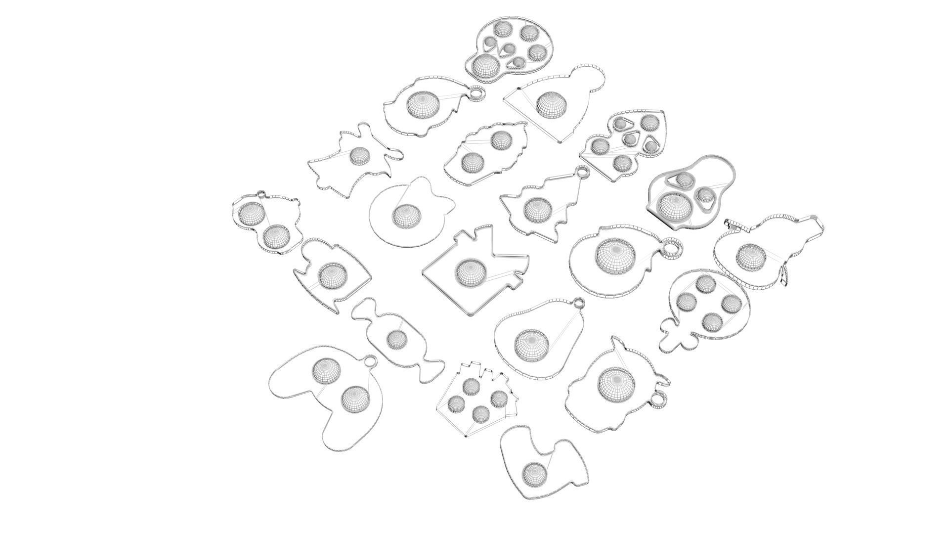 Christmas Simple Dimples Set 3D model_11