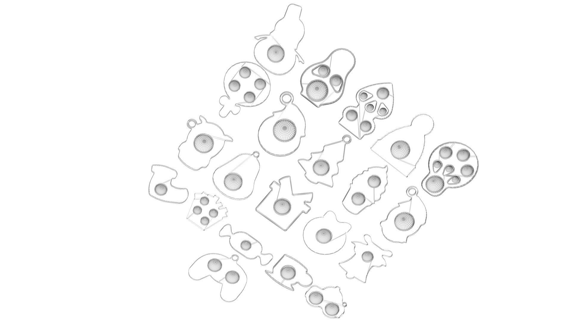 Christmas Simple Dimples Set 3D model_16