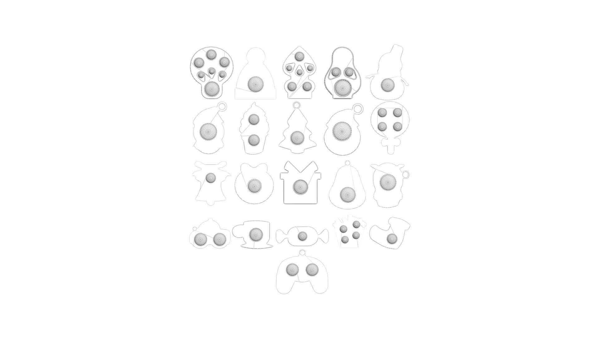 Christmas Simple Dimples Set 3D model_18