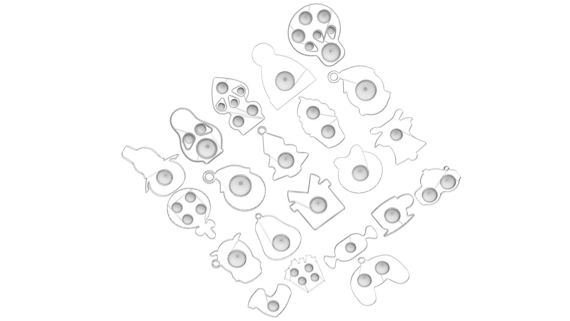 Christmas Simple Dimples Set 3D model_17