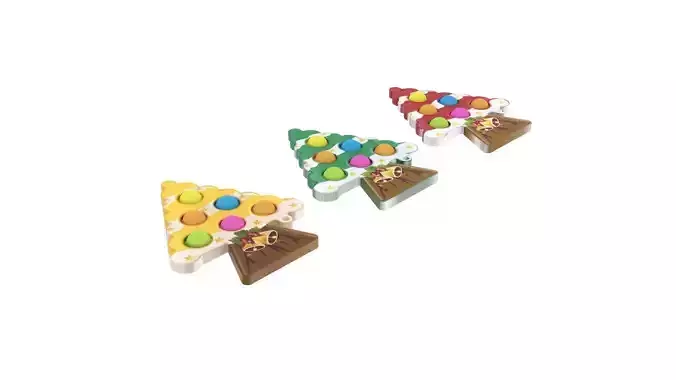 Christmas Tree Simple Dimples Set 3D model