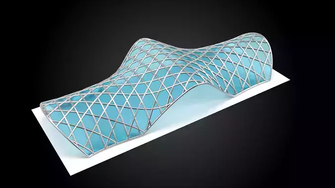 Pavilion Triangulated Wireframe Architecture Parametric v1