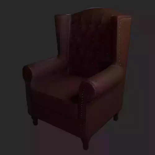 Low Poly Leather Armchair