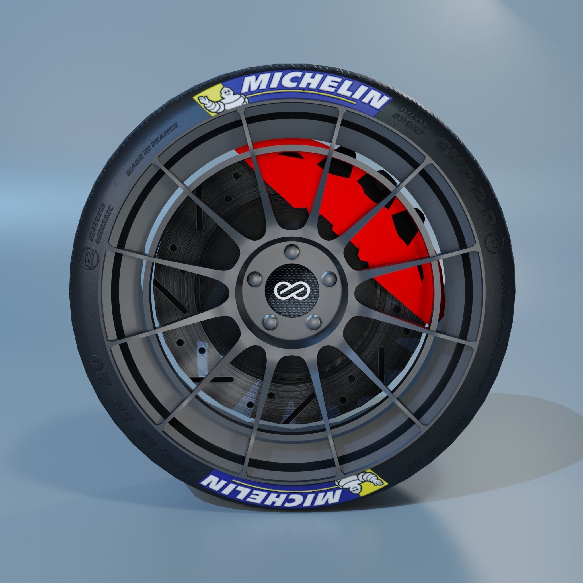 Enkei NT03RR Wheel Low-poly 3D model_1