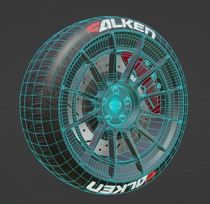 Enkei NT03RR Wheel Low-poly 3D model_3