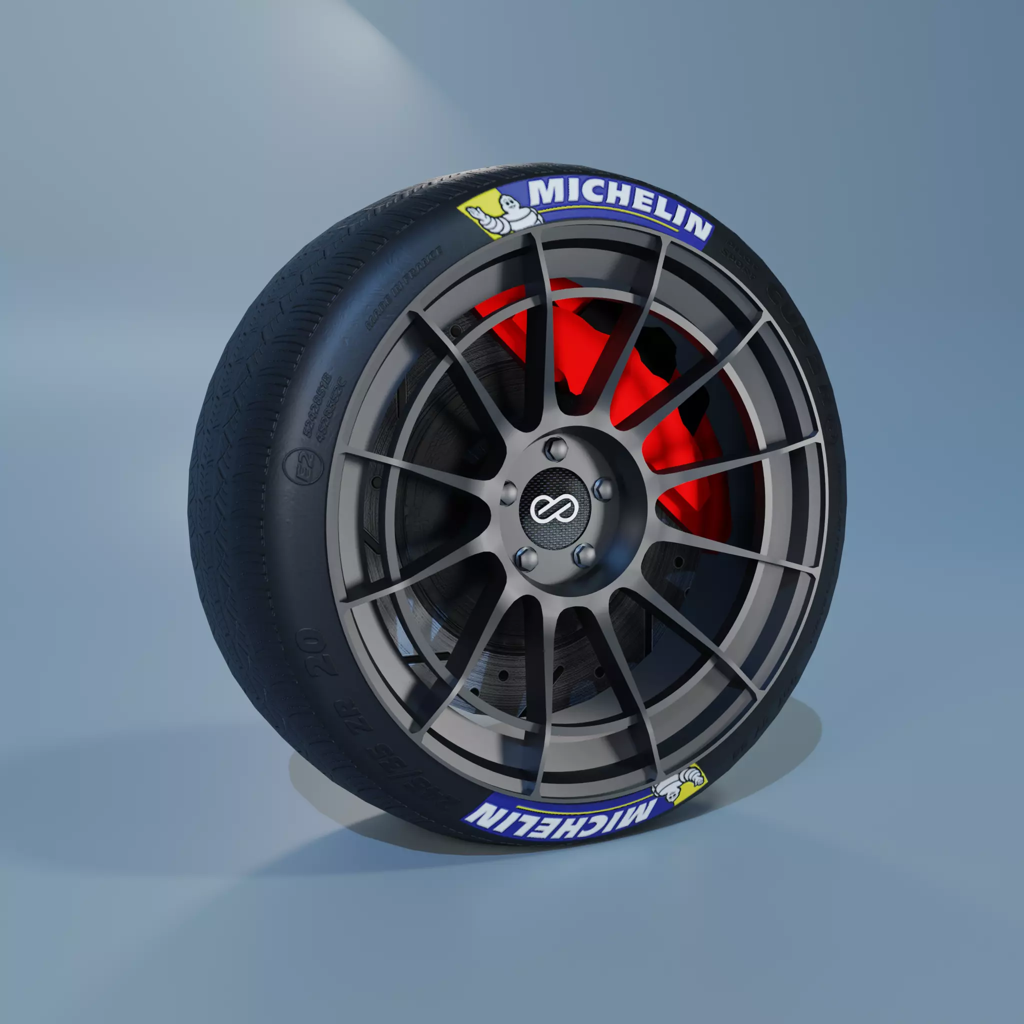 Enkei NT03RR Wheel Low-poly 3D model_0