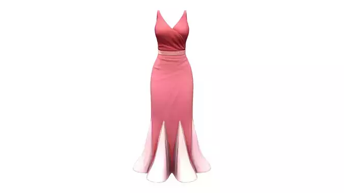 1930 Cowl Open Bare Back Bias Cut Dress