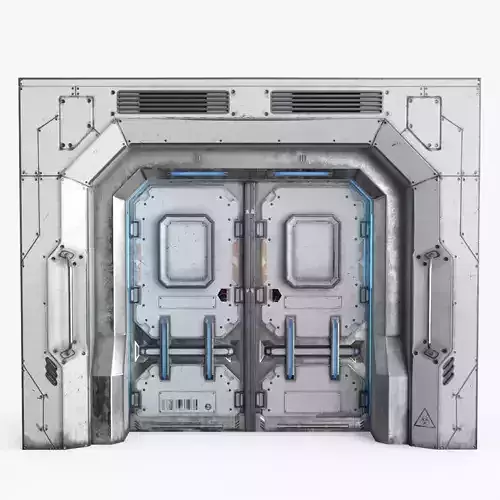 Sci-Fi Door v1 Low-poly 3D model