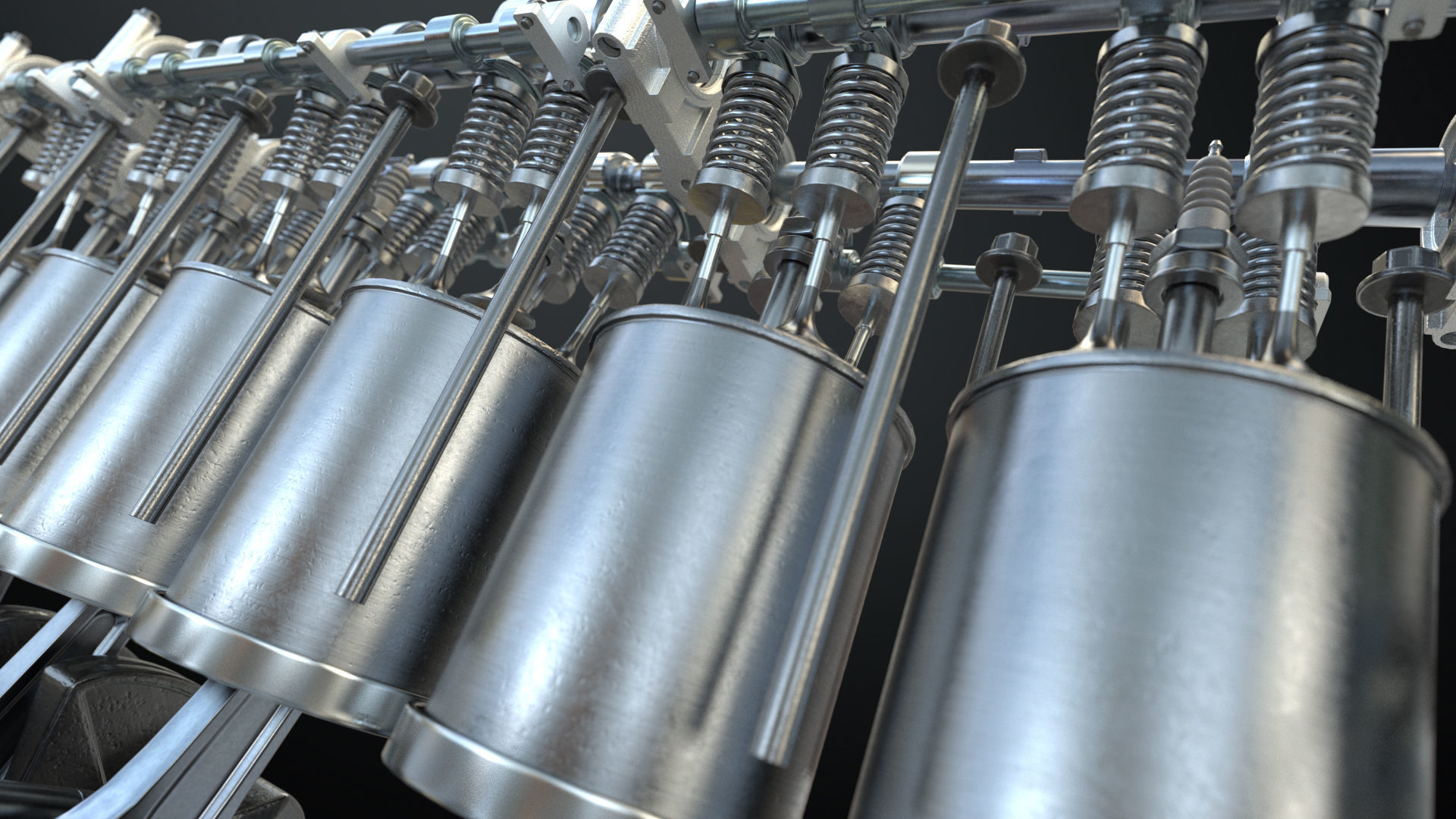 V12 Engine Working Animated 3D model_12