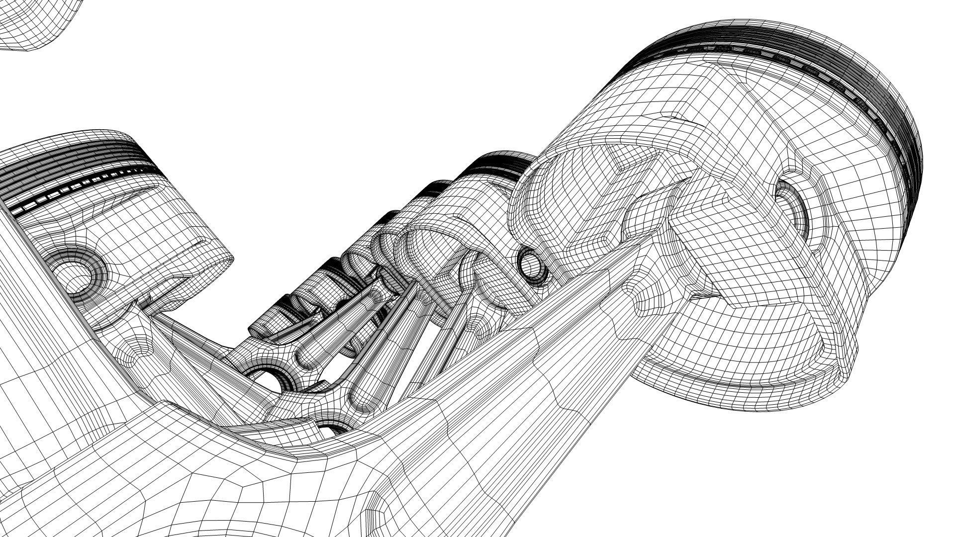 V12 Engine Working Animated 3D model_36