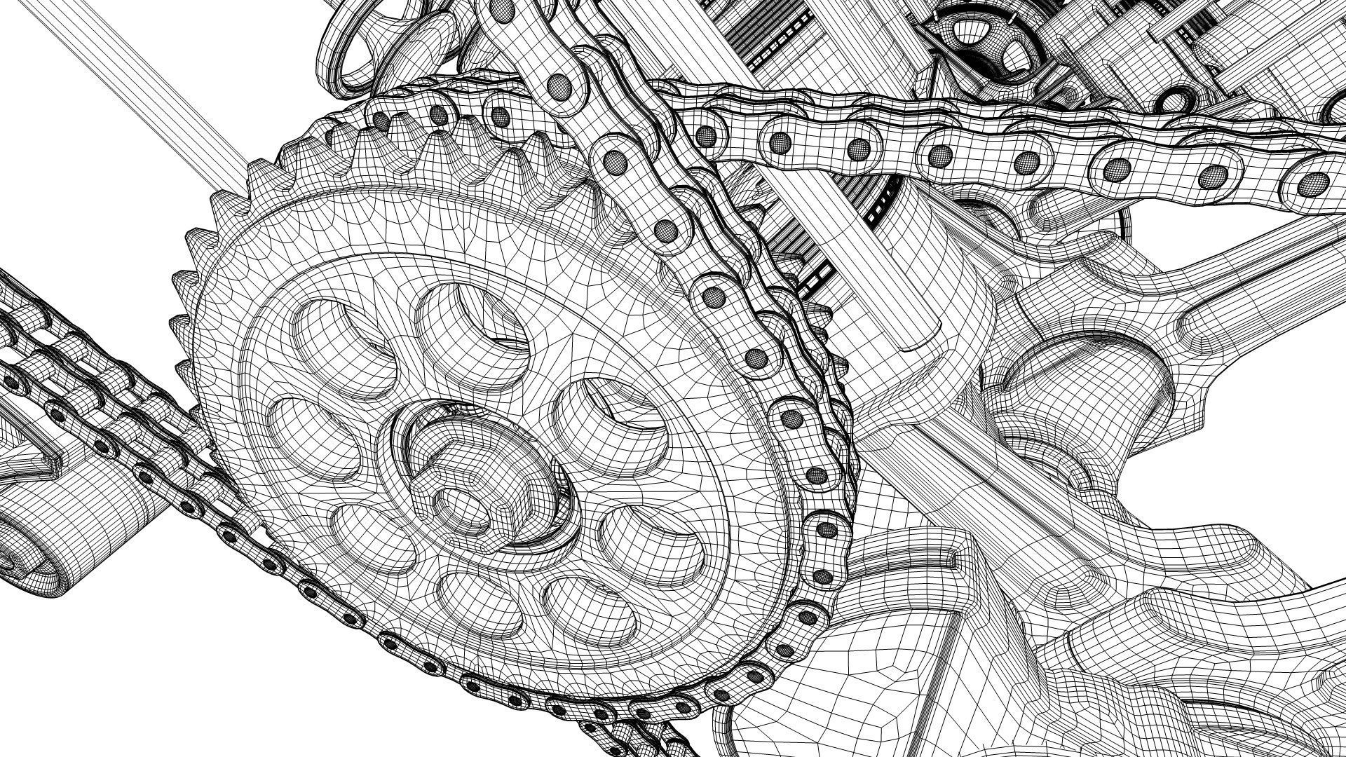 V12 Engine Working Animated 3D model_35