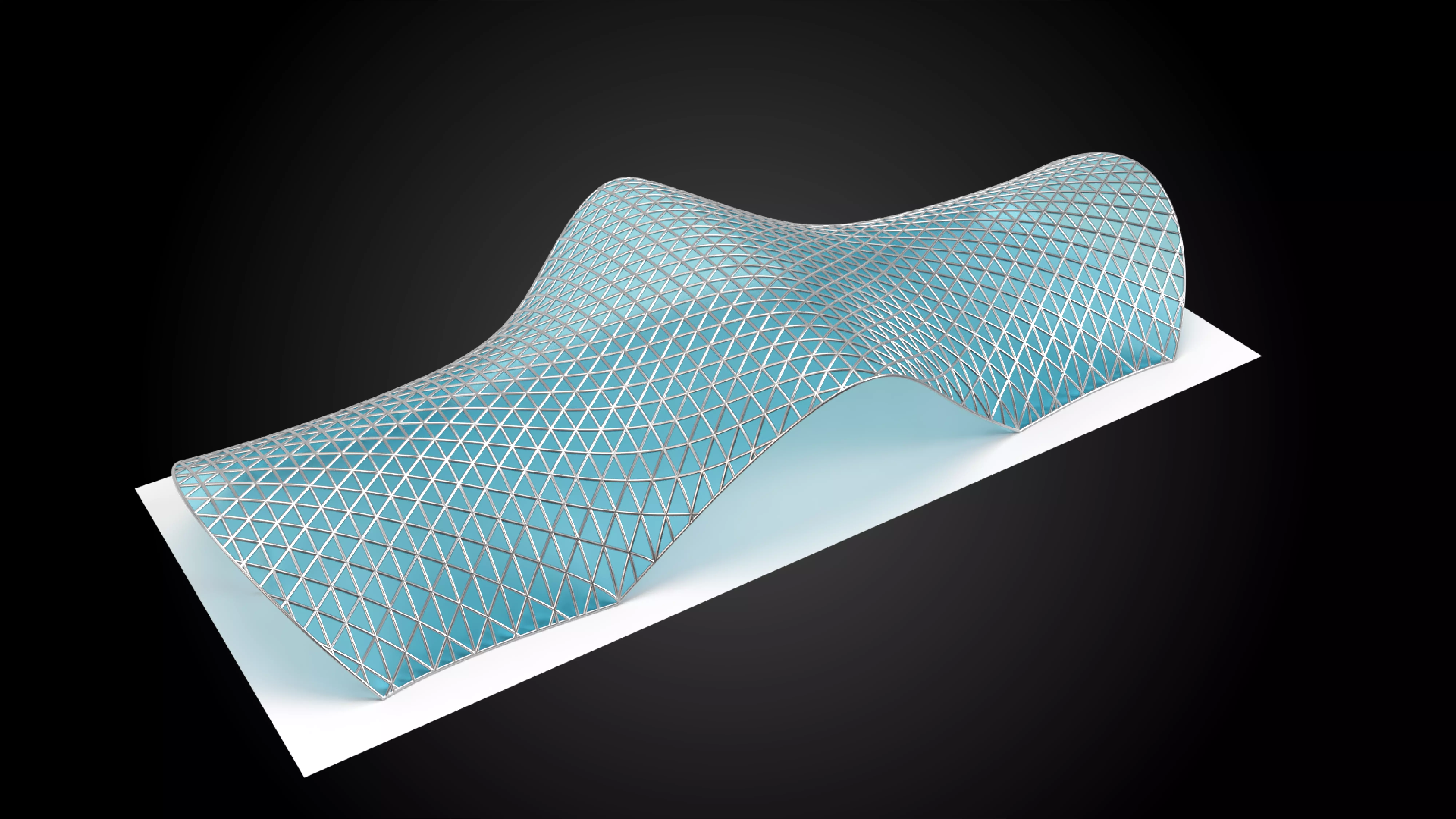 Pavilion Triangulated Wireframe Architecture Parametric v6 3D model_0