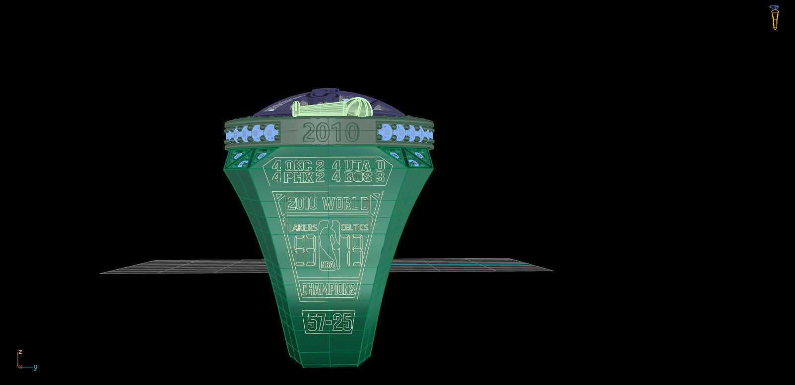 Lakers Ring 2009-2010 TH01303 3D print model_13