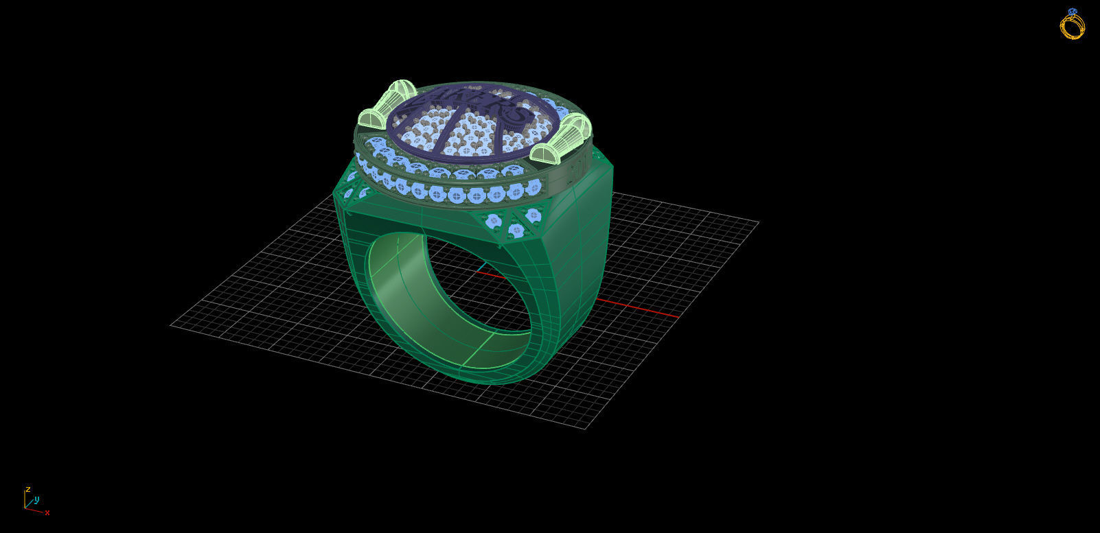 Lakers Ring 2009-2010 TH01303 3D print model_3