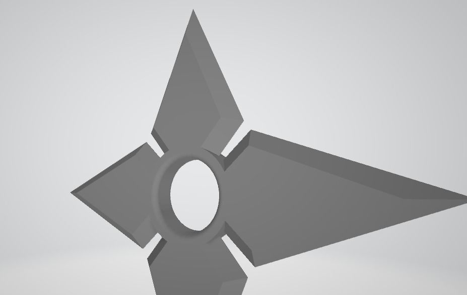 Blue LED Shuriken-Ninja Star 3D model_9