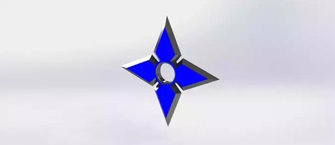 Blue LED Shuriken-Ninja Star