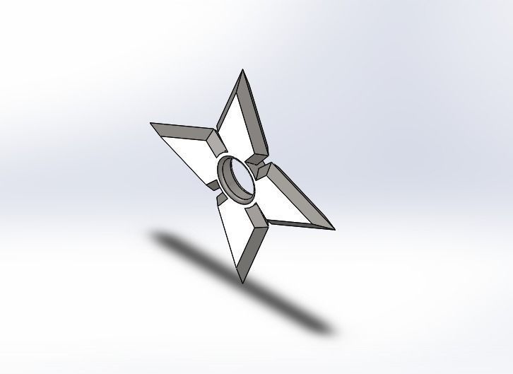 Blue LED Shuriken-Ninja Star 3D model_4