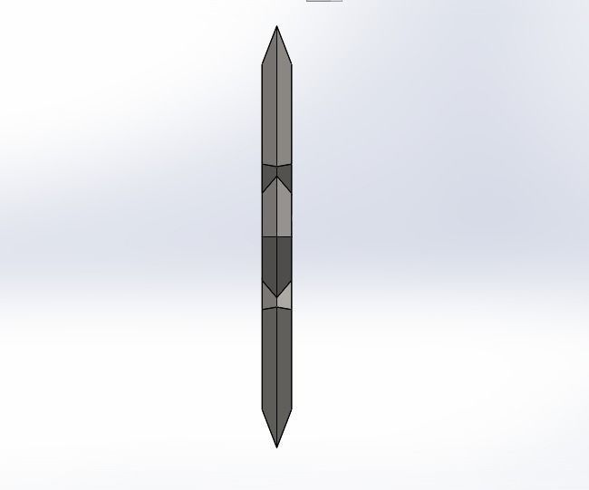 Blue LED Shuriken-Ninja Star 3D model_7