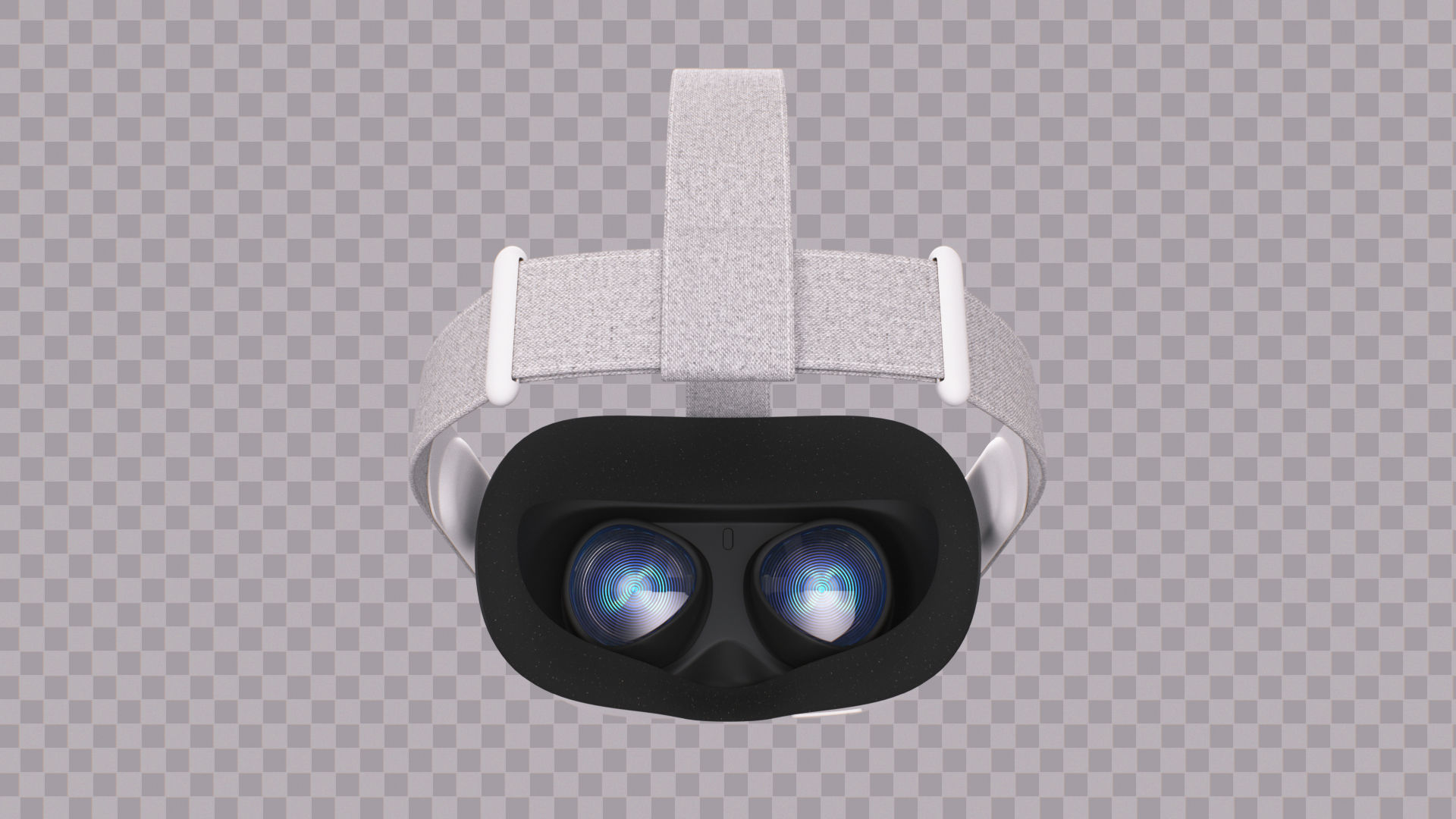 Oculus Quest 2 VR Headset with Controllers Low-poly 3D model_3