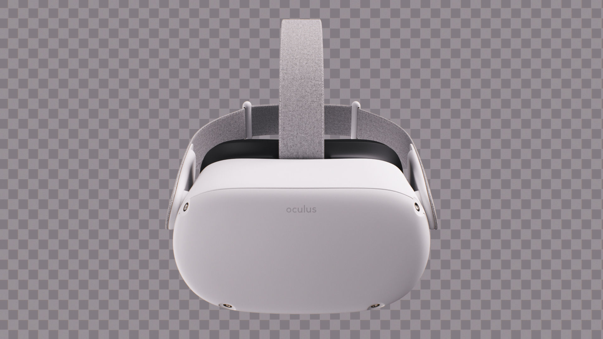 Oculus Quest 2 VR Headset with Controllers Low-poly 3D model_1
