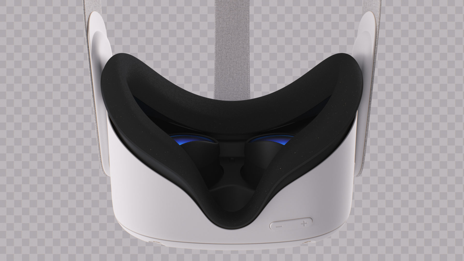 Oculus Quest 2 VR Headset with Controllers Low-poly 3D model_7