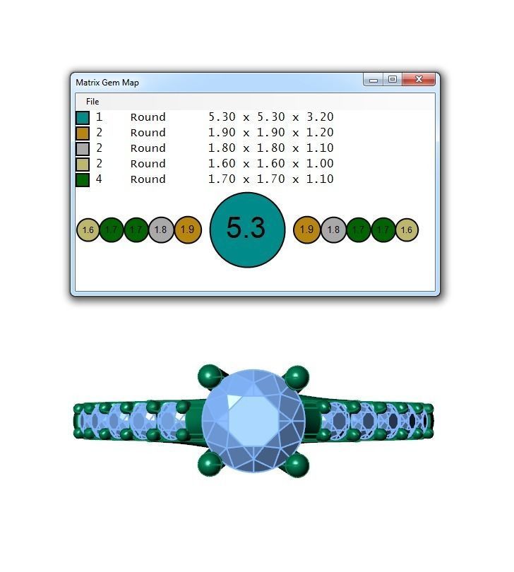 Ring351 diamond engagement ring gold 3D print model_6