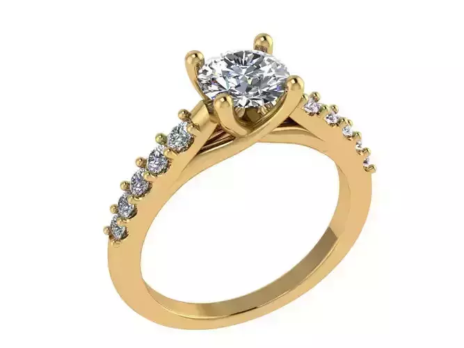 Ring351 diamond engagement ring gold