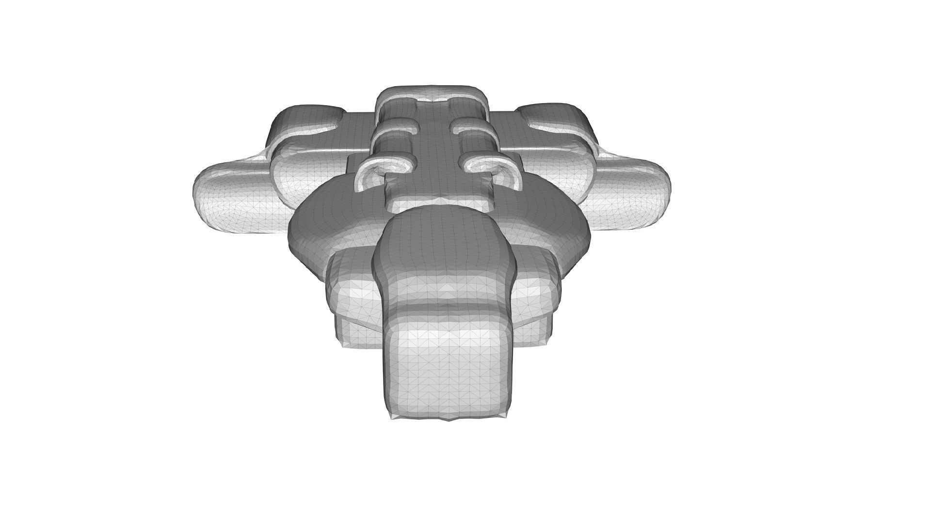 Sci Fi Spacecraft Low-poly 3D model_7