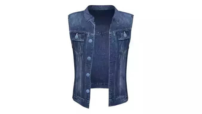 Men Sleeveless Denim Jacket Vest