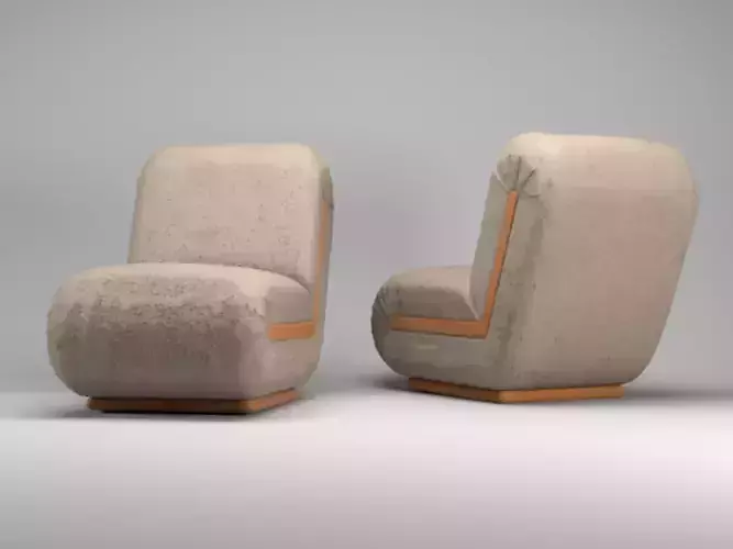 Folded Pillow Swivel Chair
