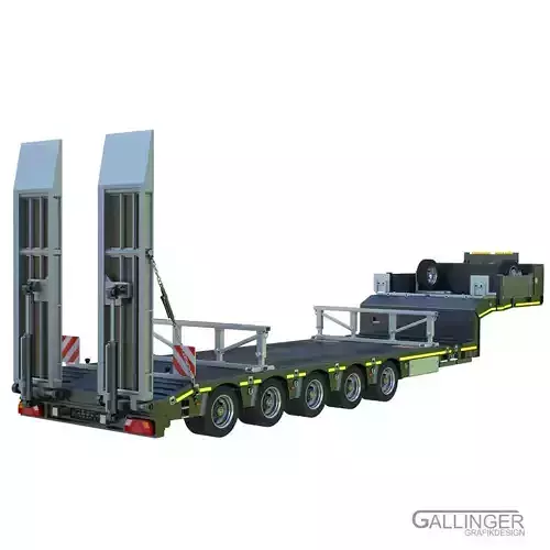 5 Axle Teleskop Lowloader Tamiya Kompatible 3D print model