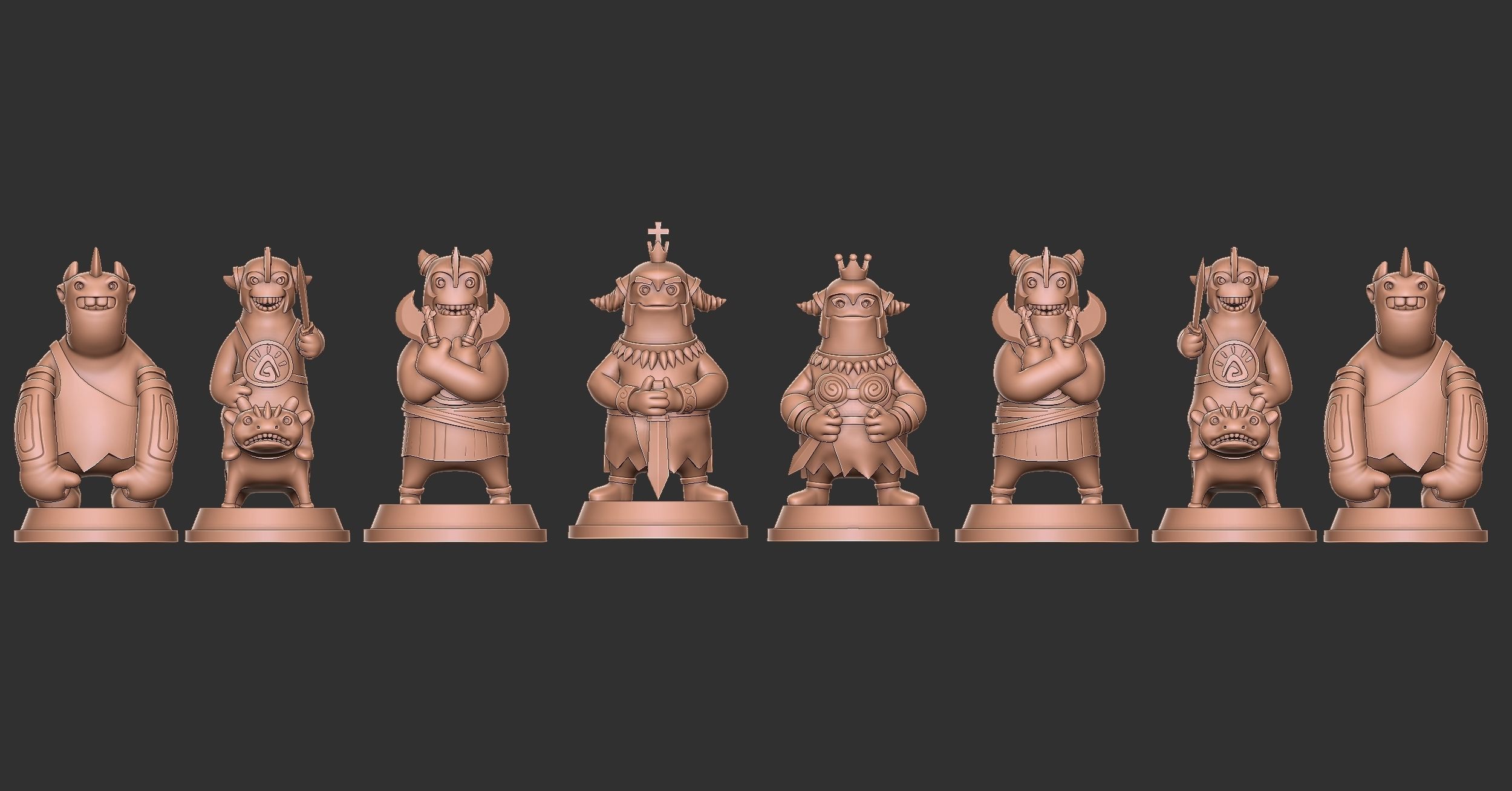 3D Miniature for chess set STL 3D print model_21