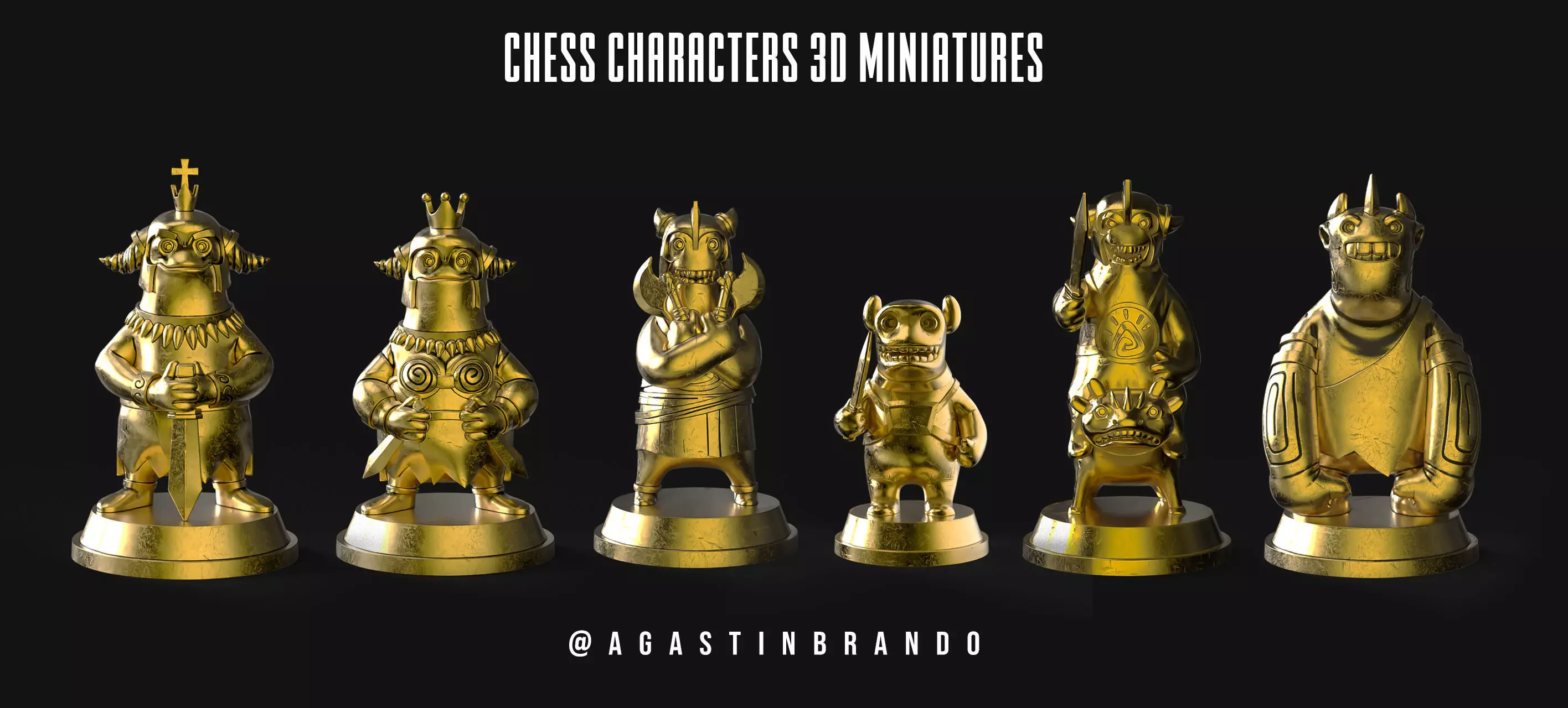 3D Miniature for chess set STL 3D print model_0