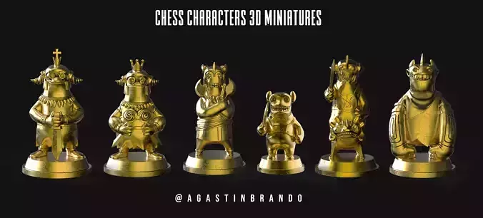 3D Miniature for chess set STL 3D print model
