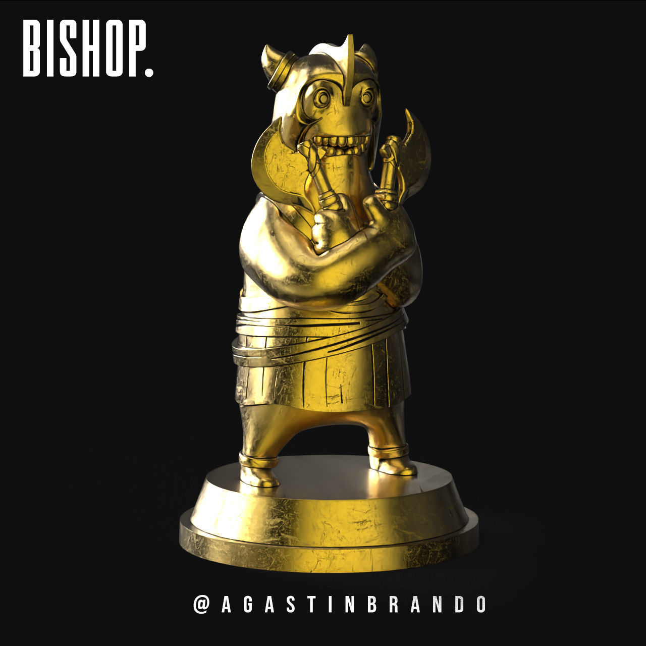 3D Miniature for chess set STL 3D print model_3