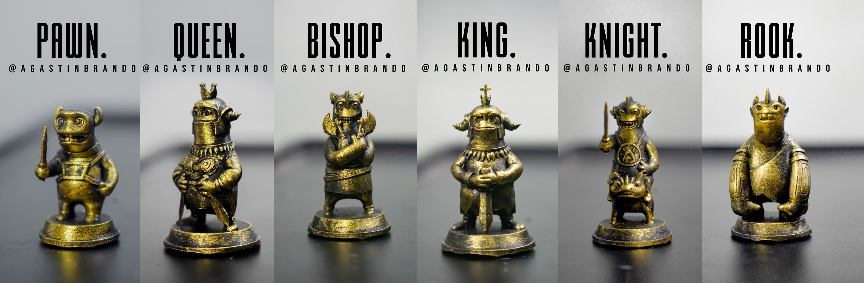 3D Miniature for chess set STL 3D print model_1