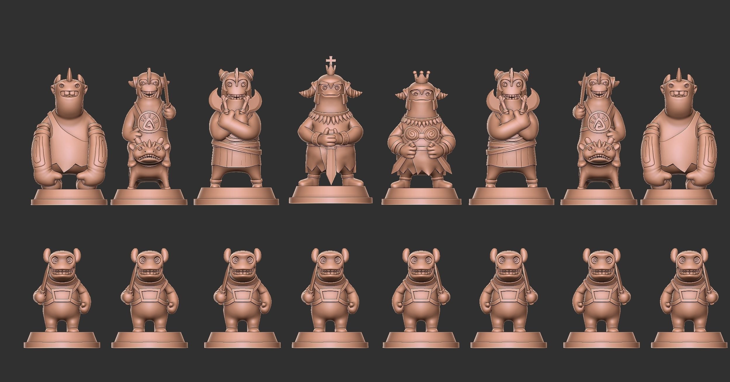 3D Miniature for chess set STL 3D print model_23
