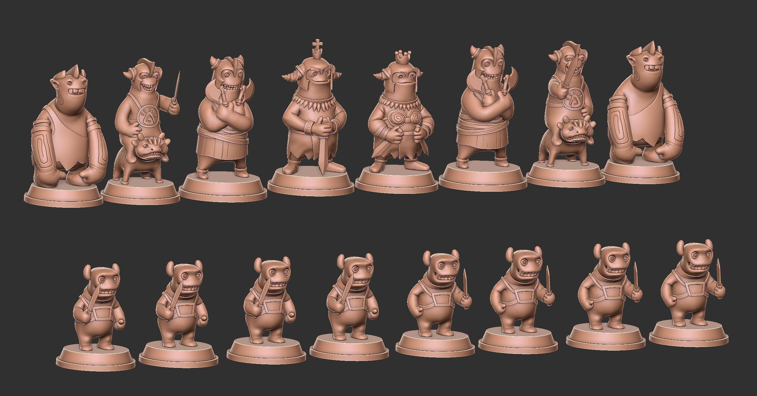3D Miniature for chess set STL 3D print model_22