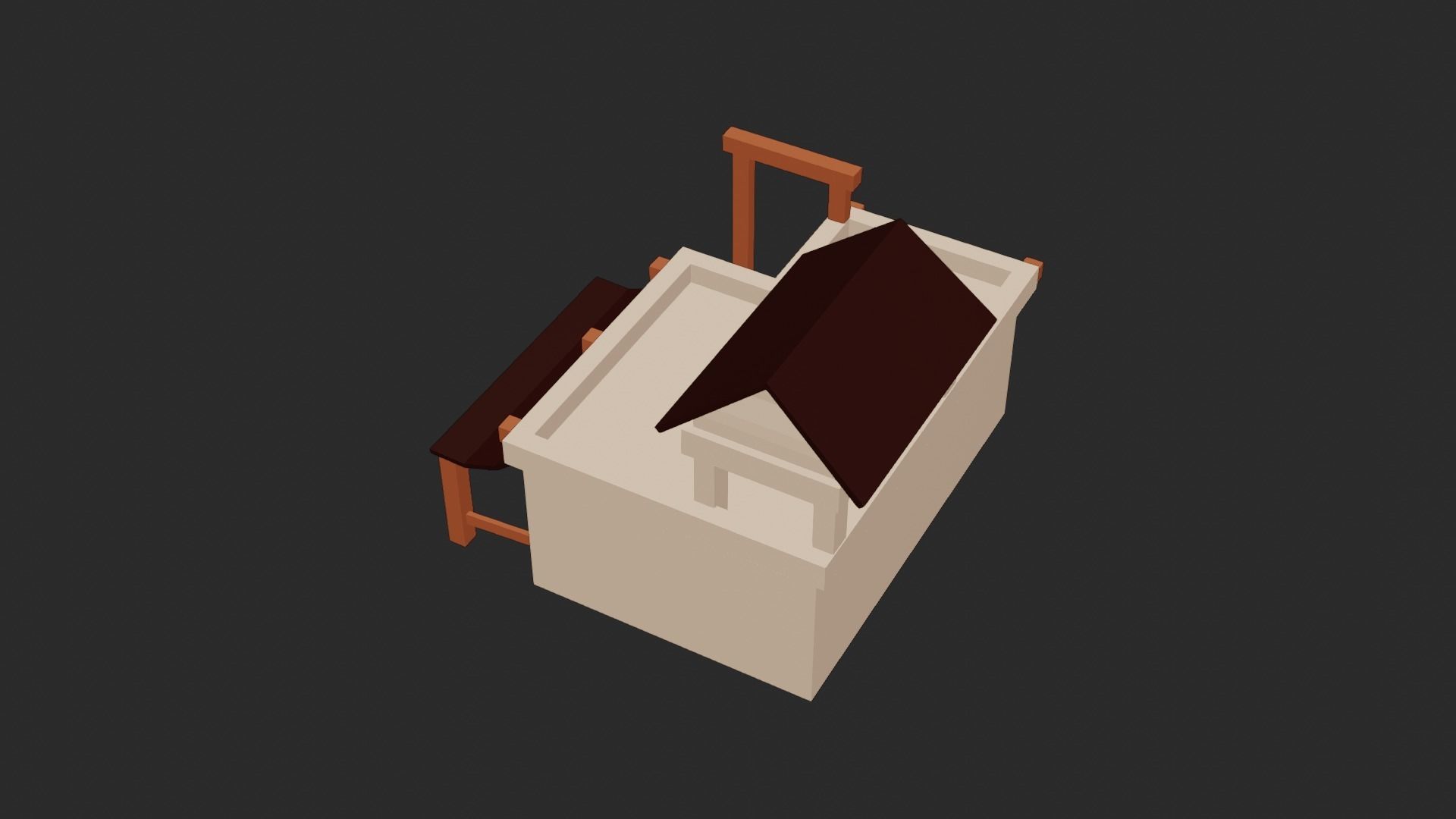 Build house with roof 3D model_8