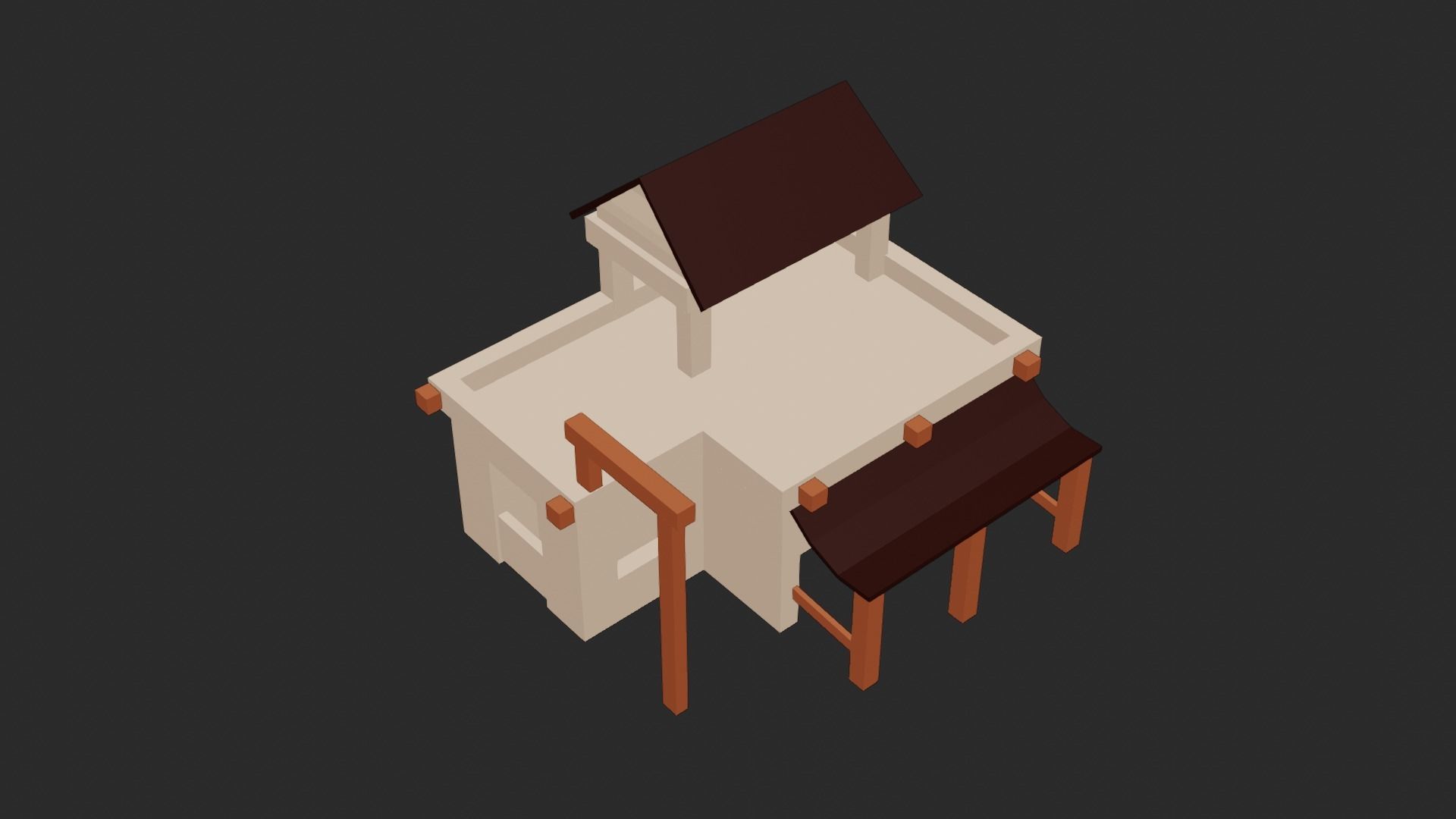 Build house with roof 3D model_6