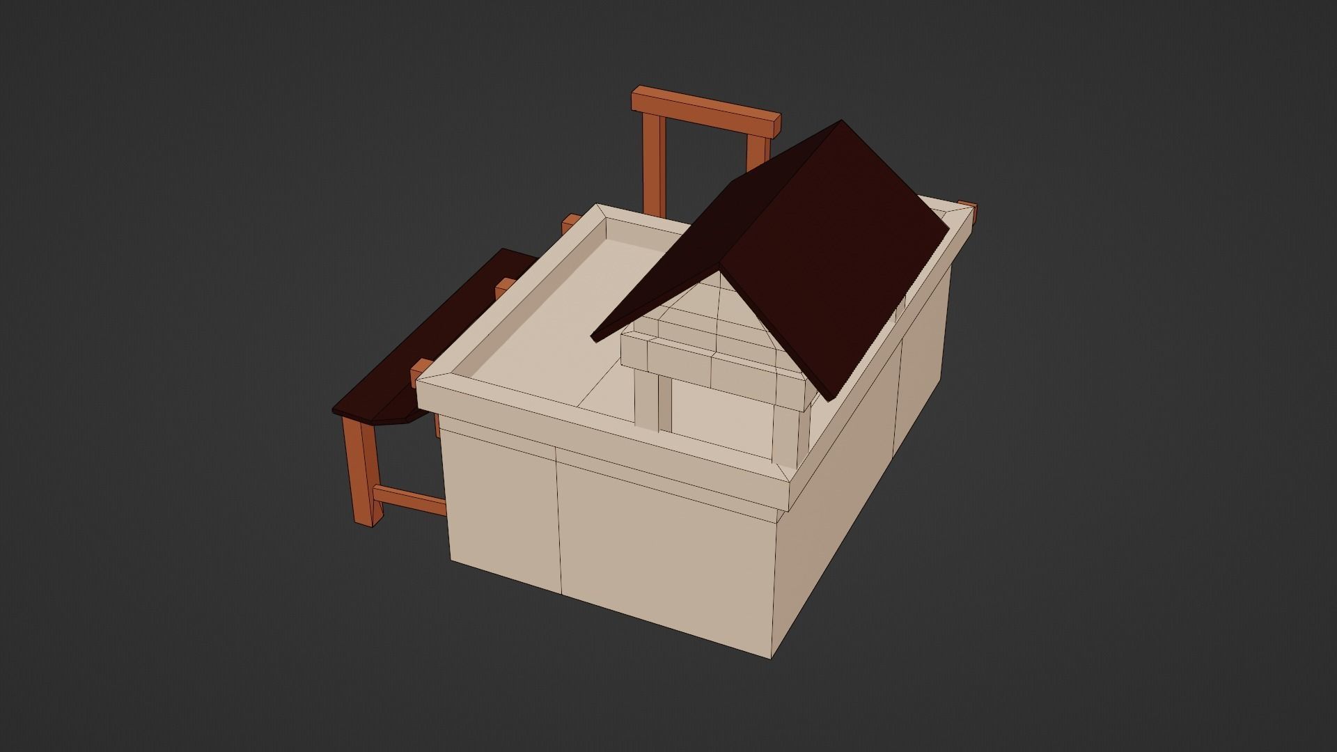 Build house with roof 3D model_11