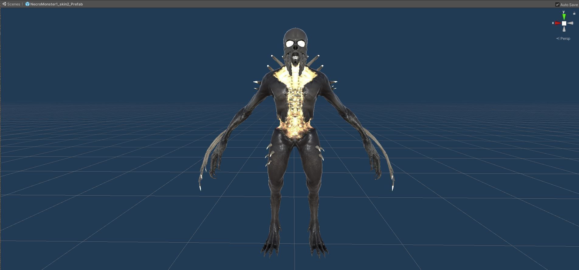 NecroMonster undead creature Low-poly 3D model_25