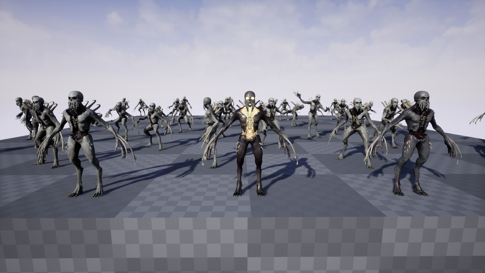 NecroMonster undead creature Low-poly 3D model_26