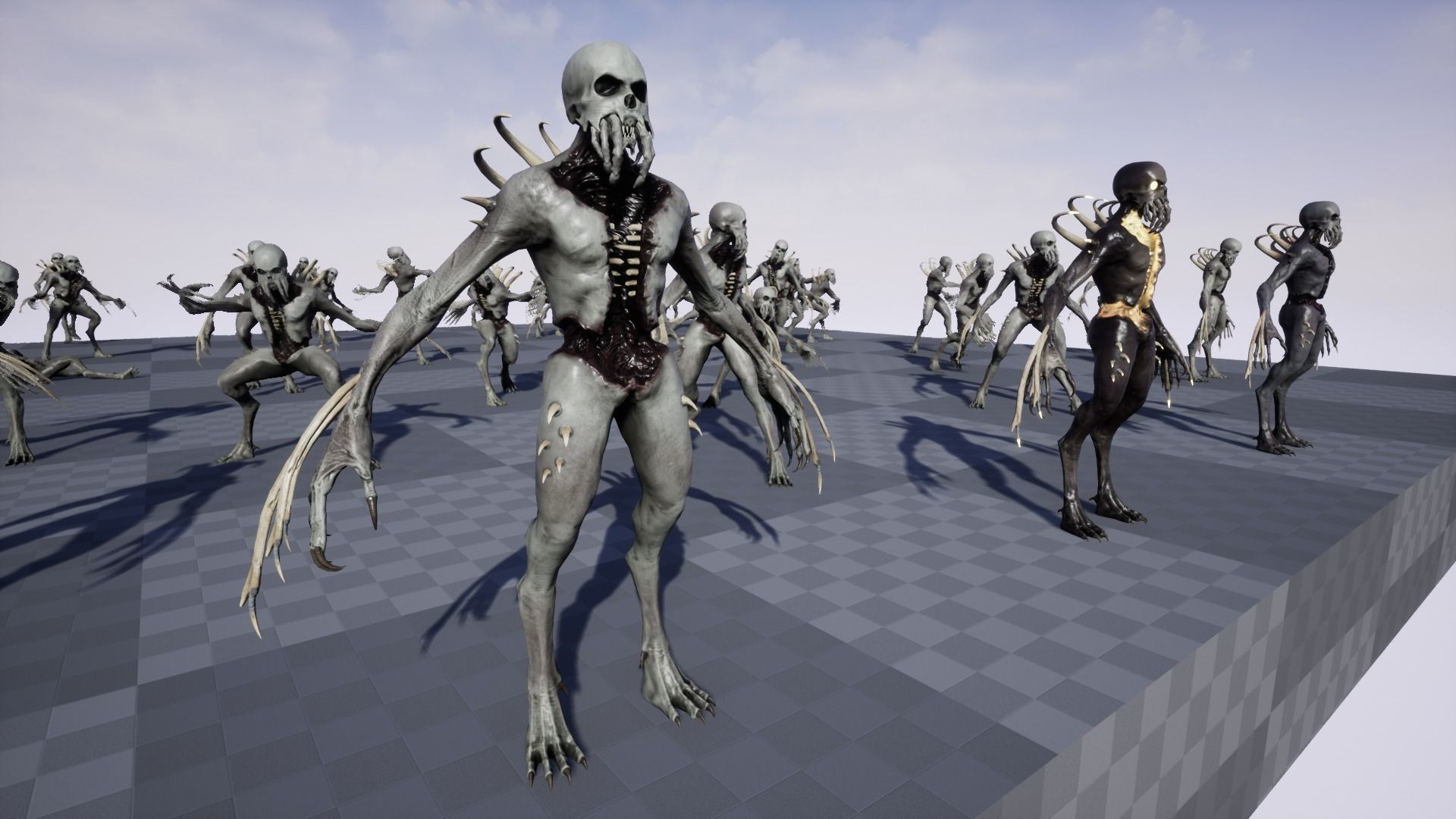 NecroMonster undead creature Low-poly 3D model_28