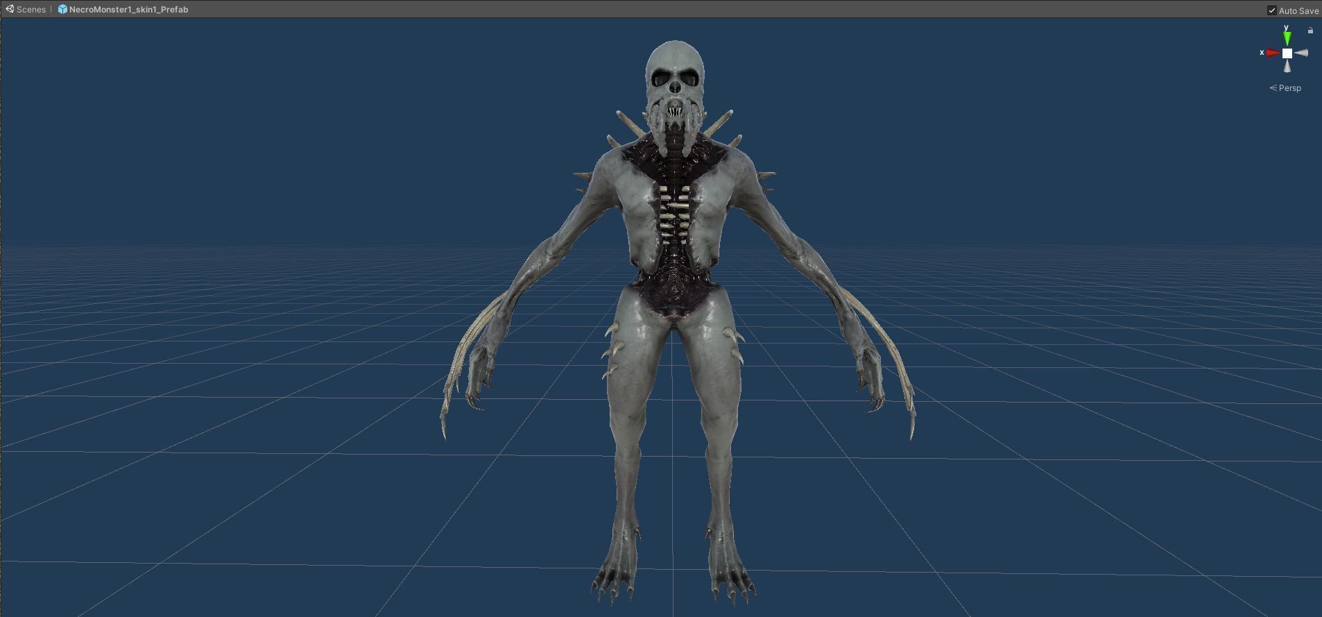 NecroMonster undead creature Low-poly 3D model_23