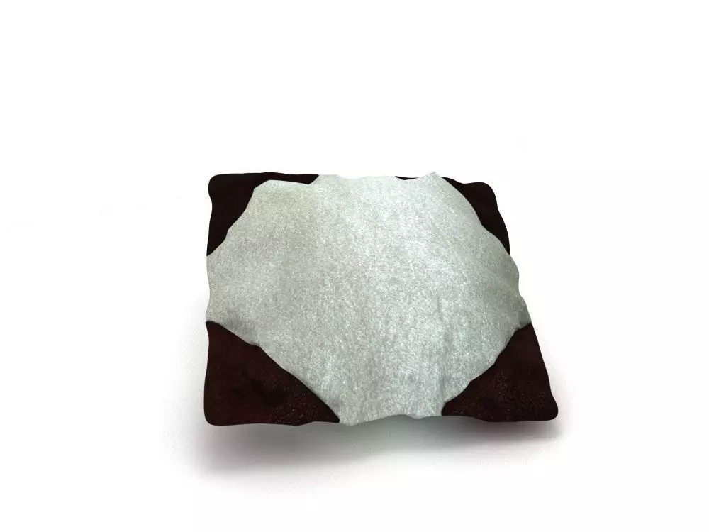 pillow cowhide throw 3D model_0