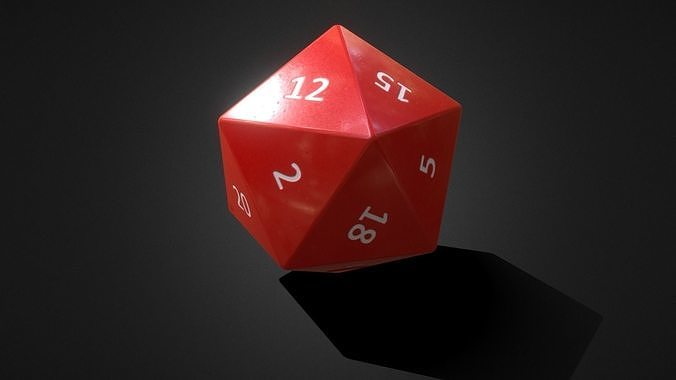D20 Dice Free low-poly 3D model