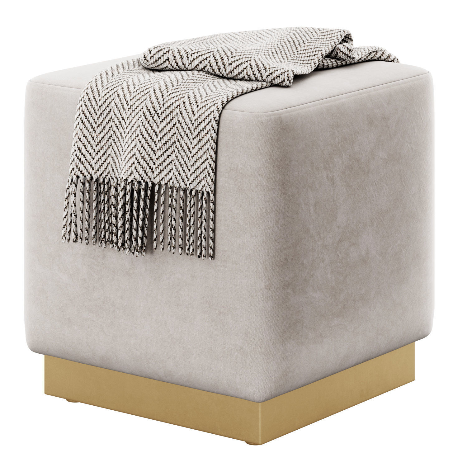 Square Ottoman by Cortesi Home 3D model_1