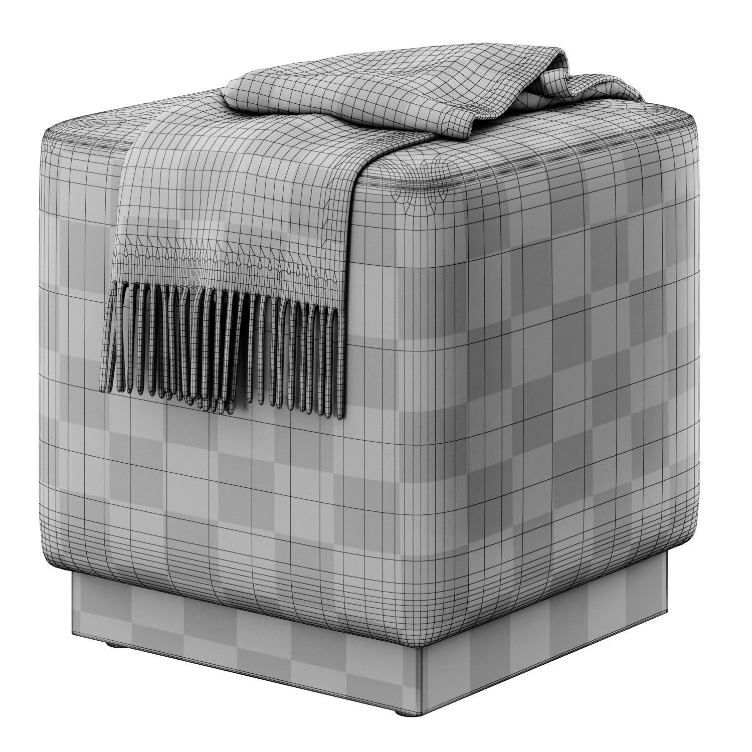 Square Ottoman by Cortesi Home 3D model_2